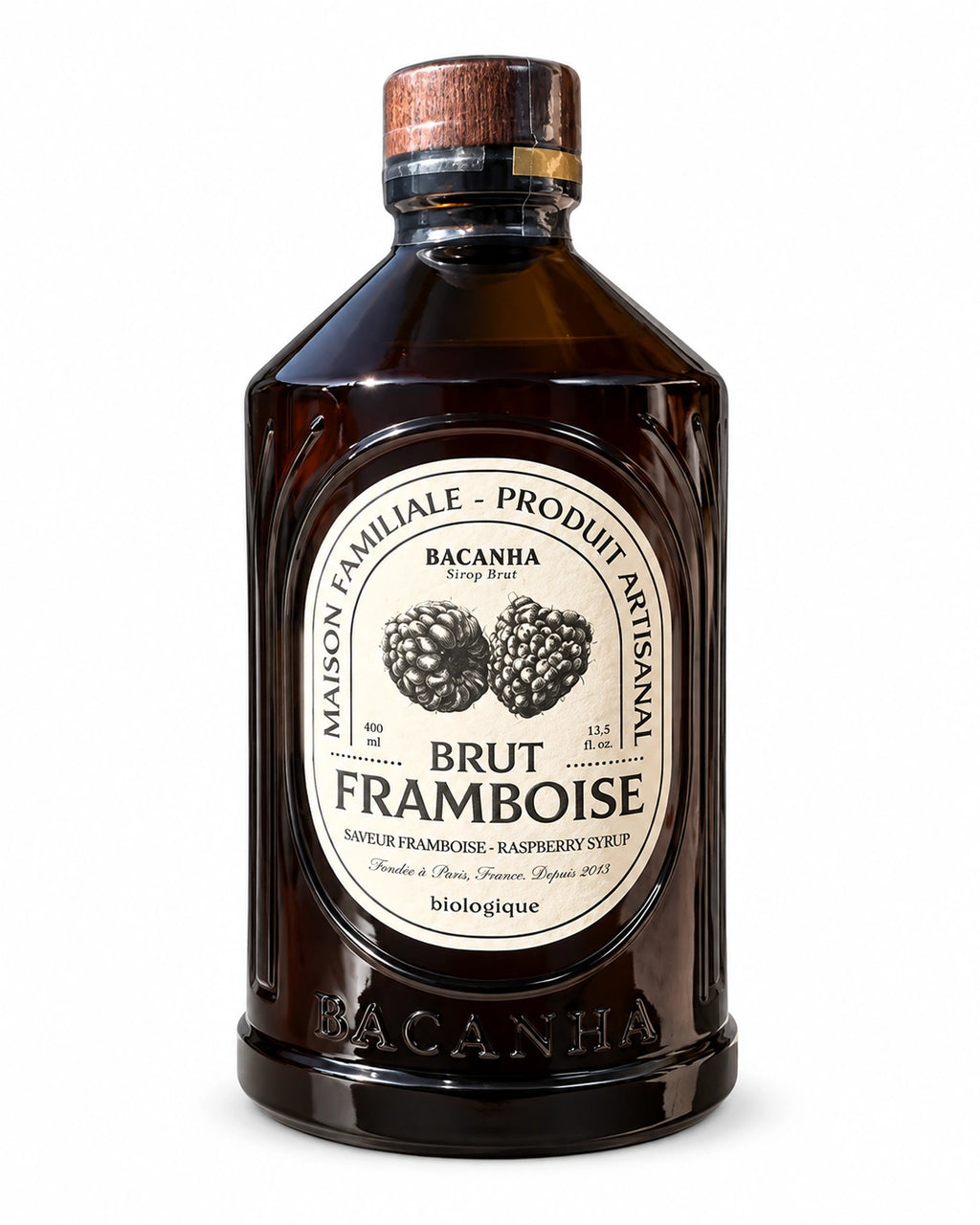 Sirop cu aromă naturală de zmeură - Organic, 400ml Bacanha