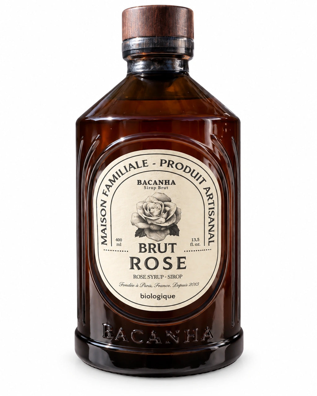 Sirop cu aromă naturală din petale de trandafir - Organic, 400ml Bacanha