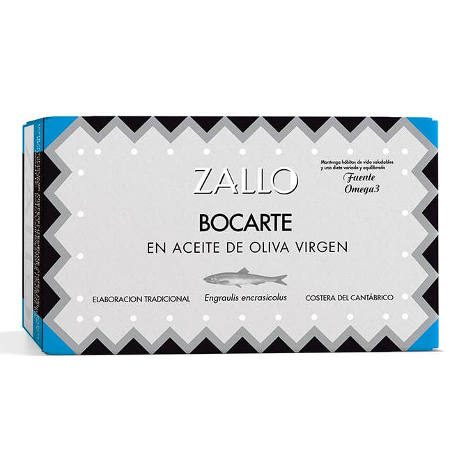 Sardine (Bocarte) în ulei de măsline,  120 g ZALLO
