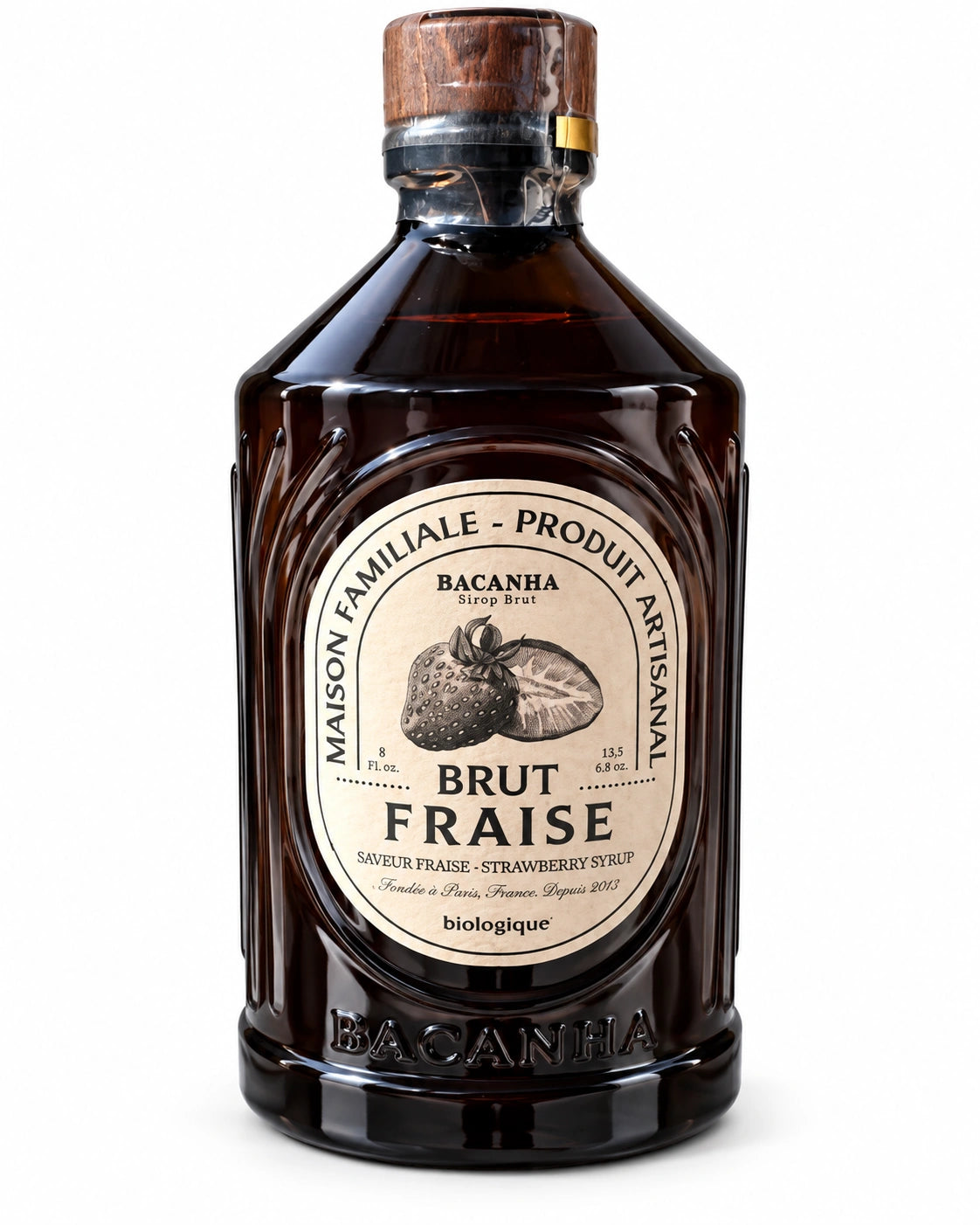 Sirop cu aroma naturala de capsuni - Organic, 400ml Bacanha