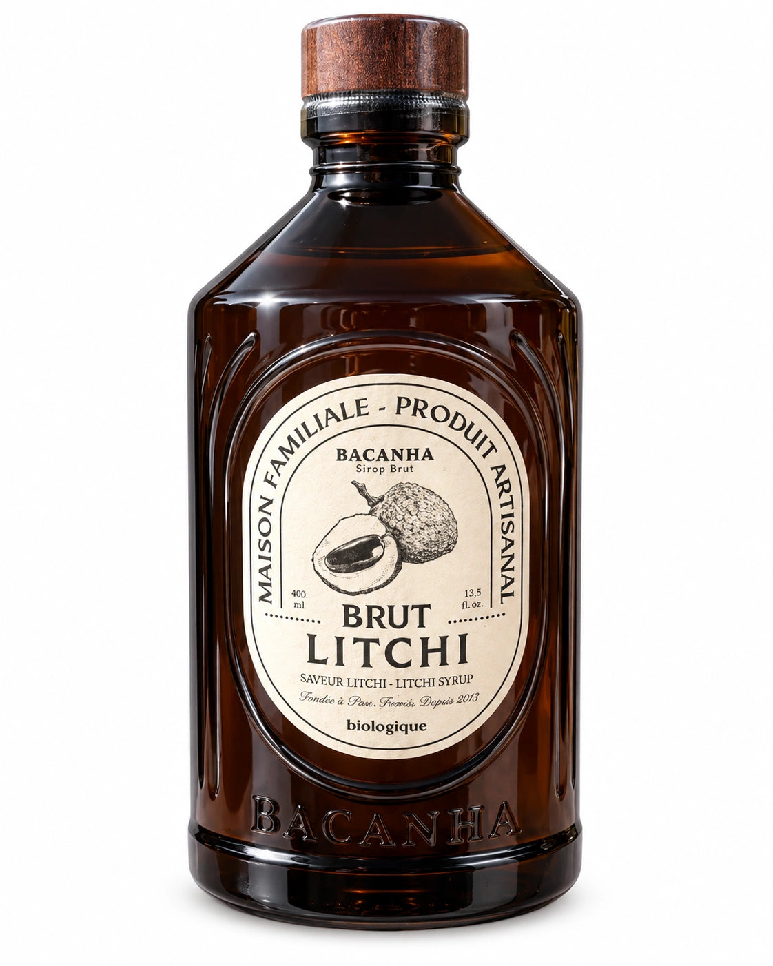 Sirop cu aromă naturală de Litchi - Organic, 400ml Bacanha