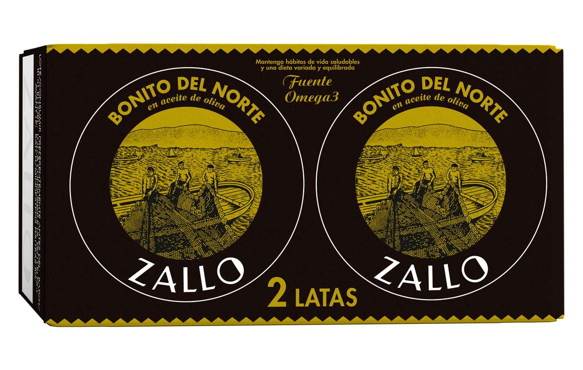 Ton alb Bonito del Norte în ulei de măsline, 2x65g ZALLO