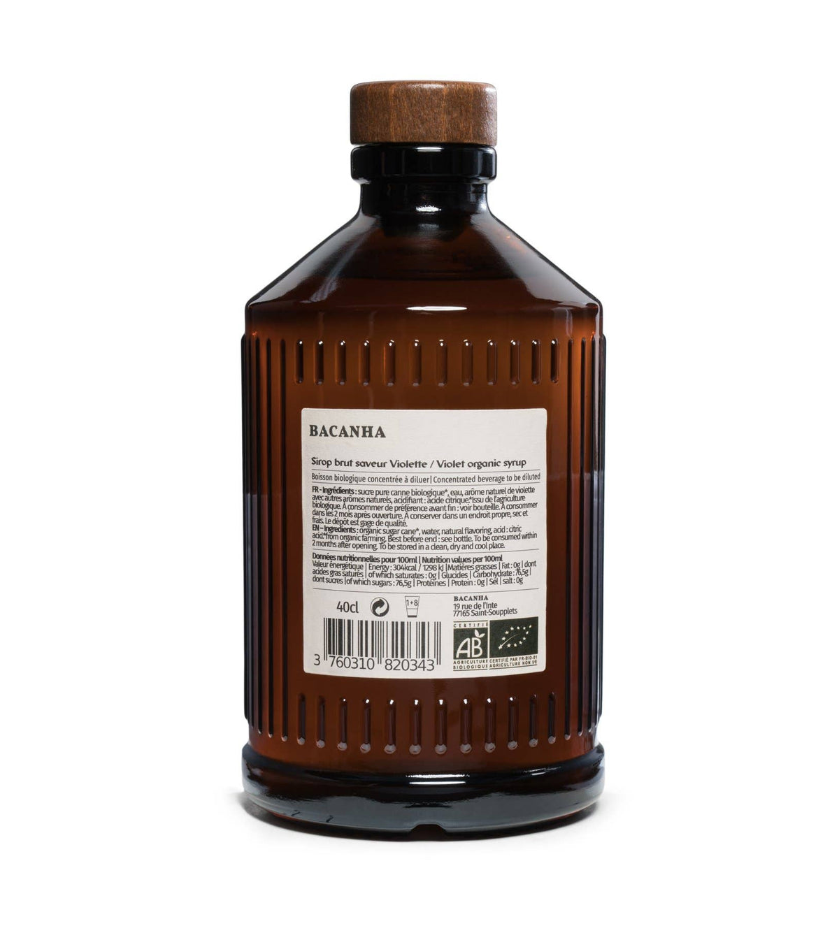 Sirop de violete crud, 400ml BACANHA