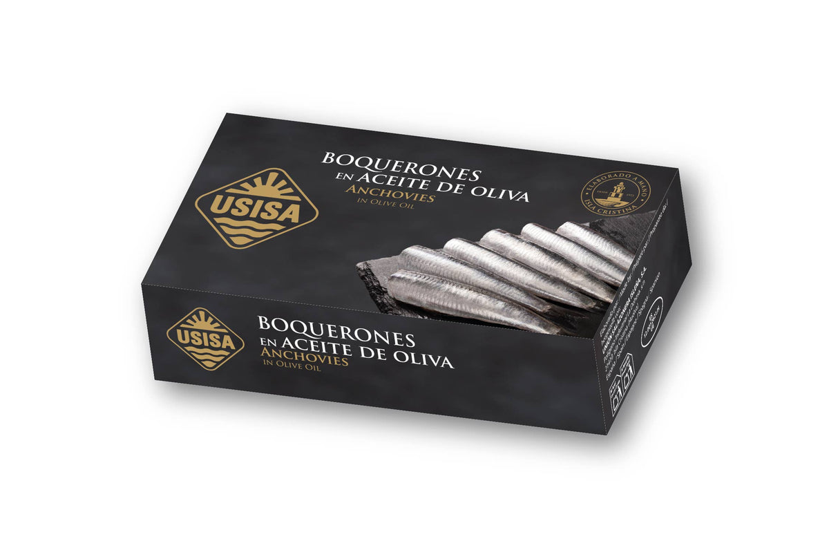 Anșoa de coastă în ulei de măsline, 120 g USISA