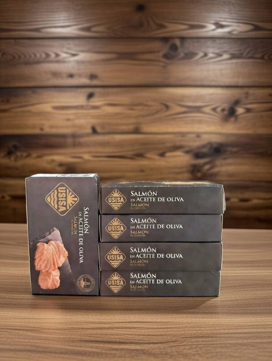 Somon în ulei de măsline, 85g USISA