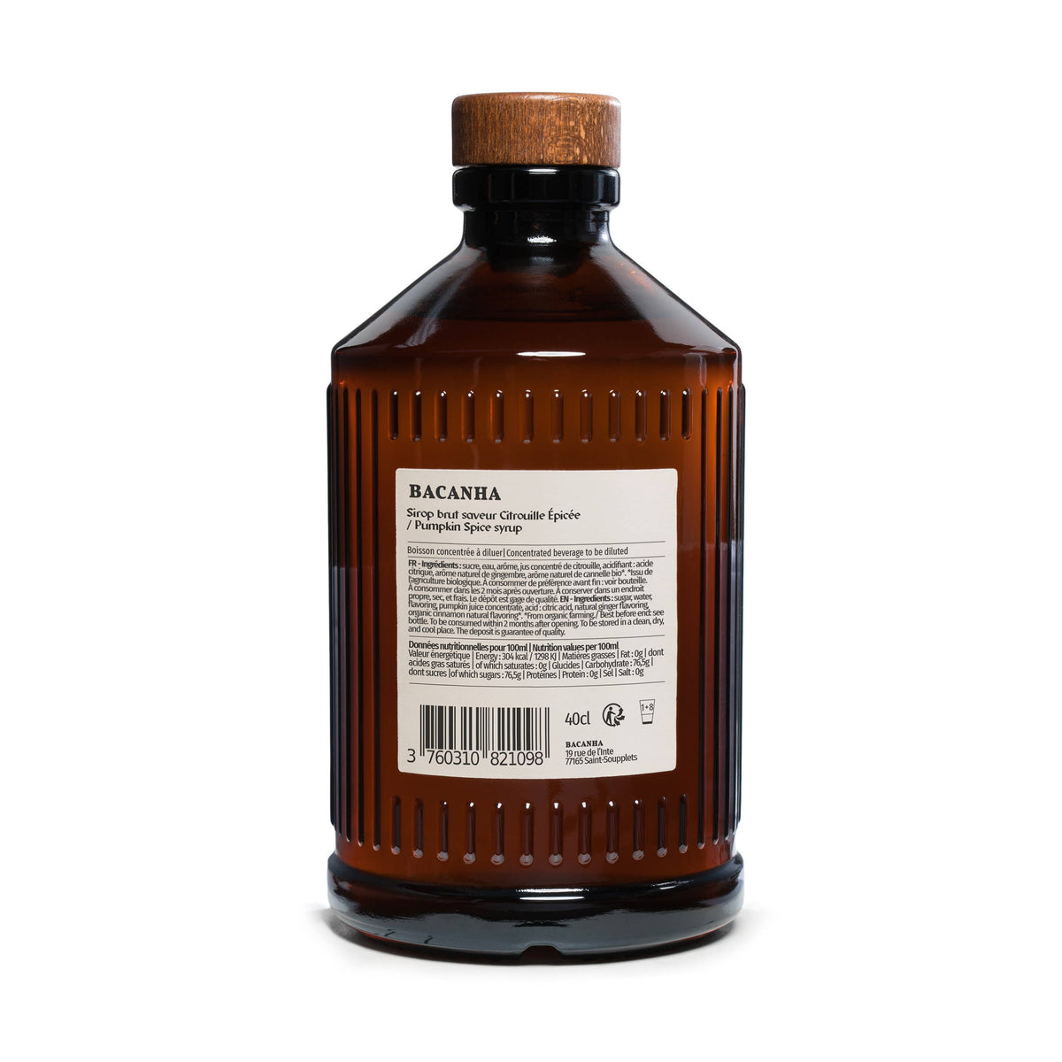 Sirop cu aroma naturala de dovleac si condimente - Organic, 400 ml Bacanha