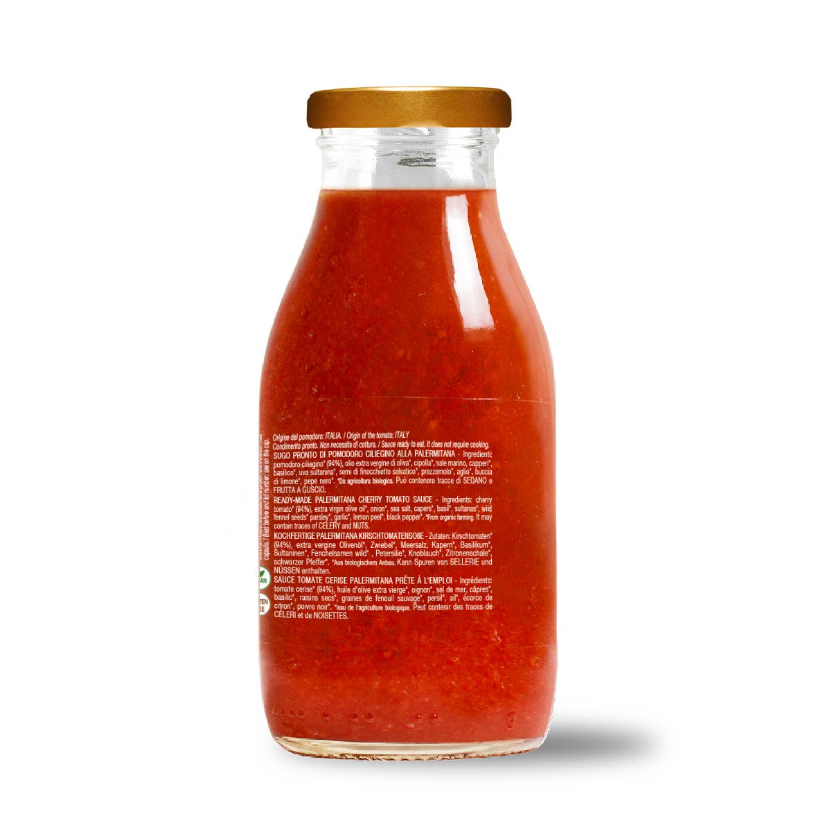 Sos de rosii cherry bio in stil palermitana gata, 250gr Convivia