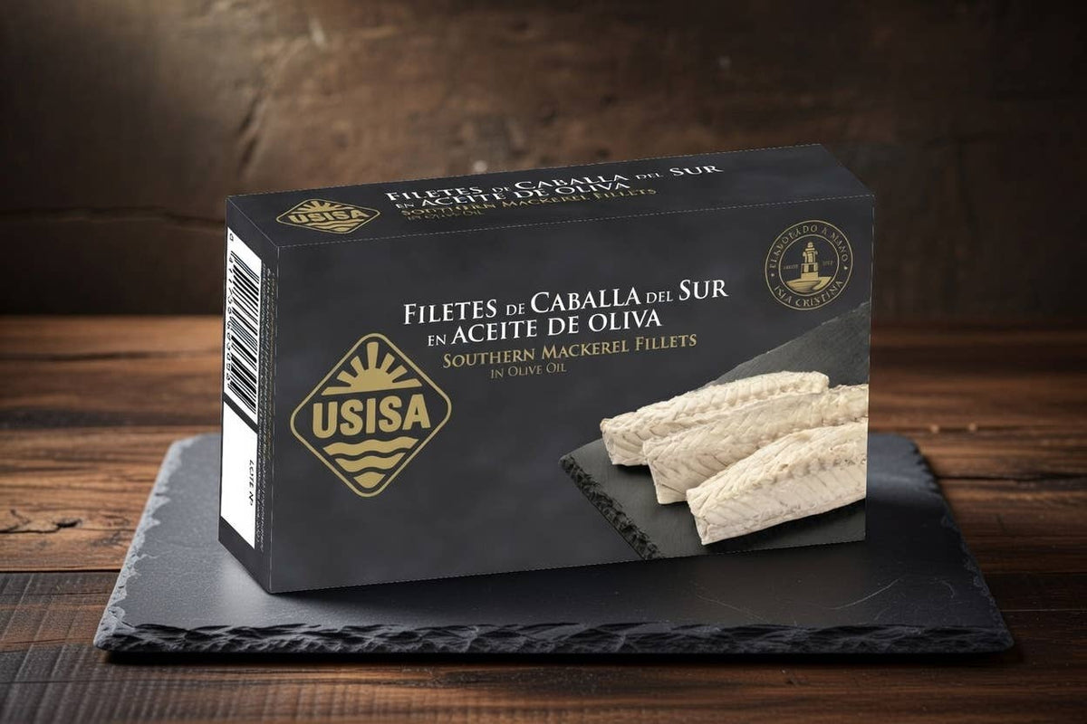 Fileuri de macrou sudic în ulei de măsline, 120 g USISA