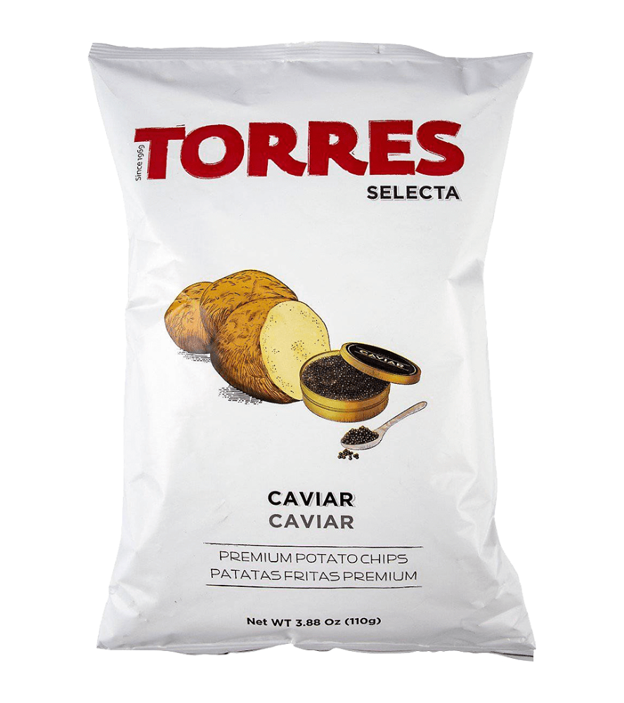 Chipsuri de Cartofi Torres Selecta cu Aromă de Caviar, 110g
