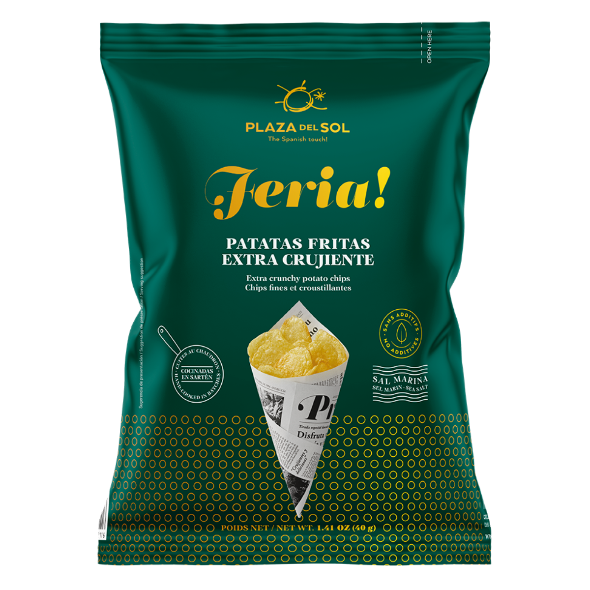 Chipsuri de Cartofi Plaza del Sol Feria! (Extra Crocante), 40g