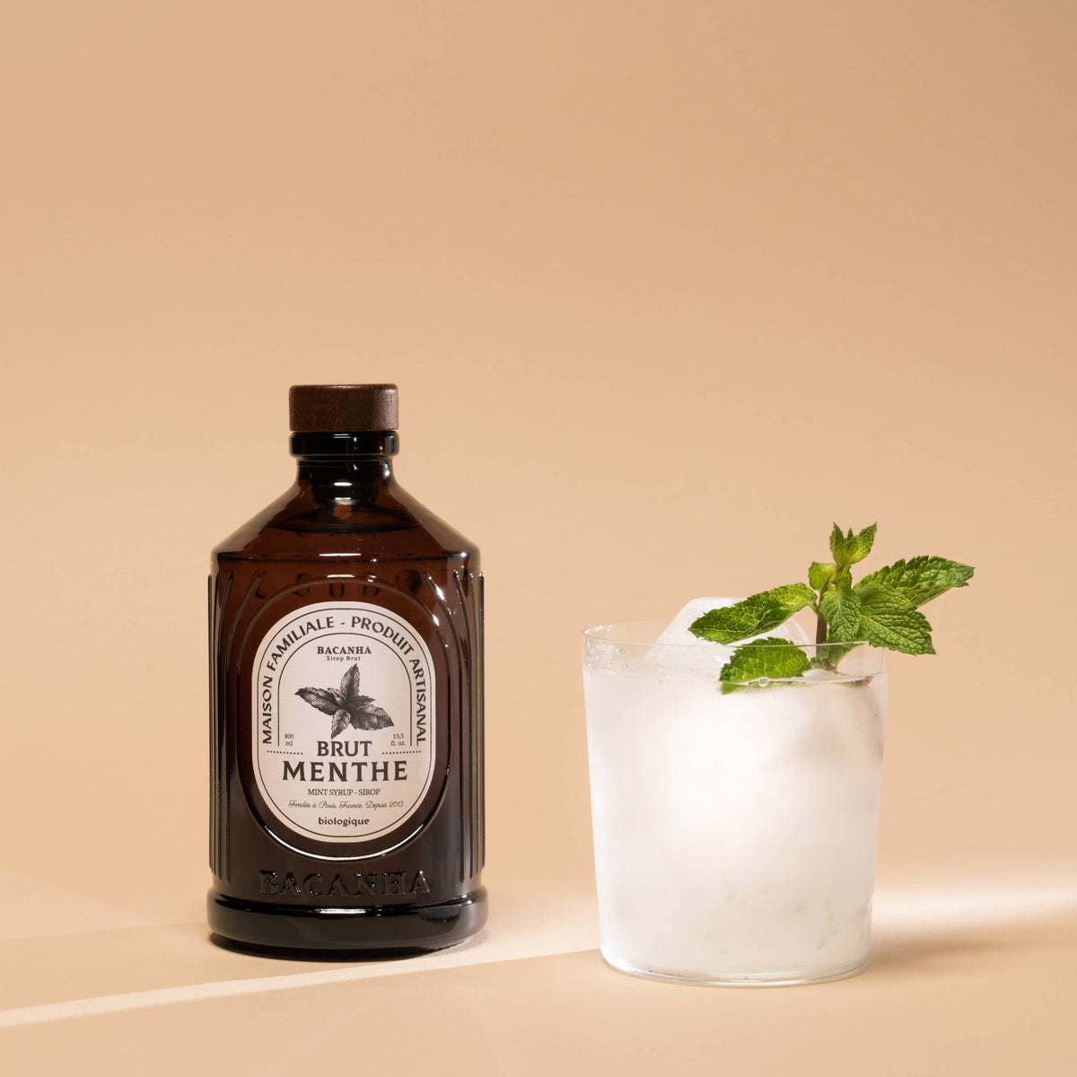 Sirop cu aromă naturală de mentă - Organic, 400ml Bacanha