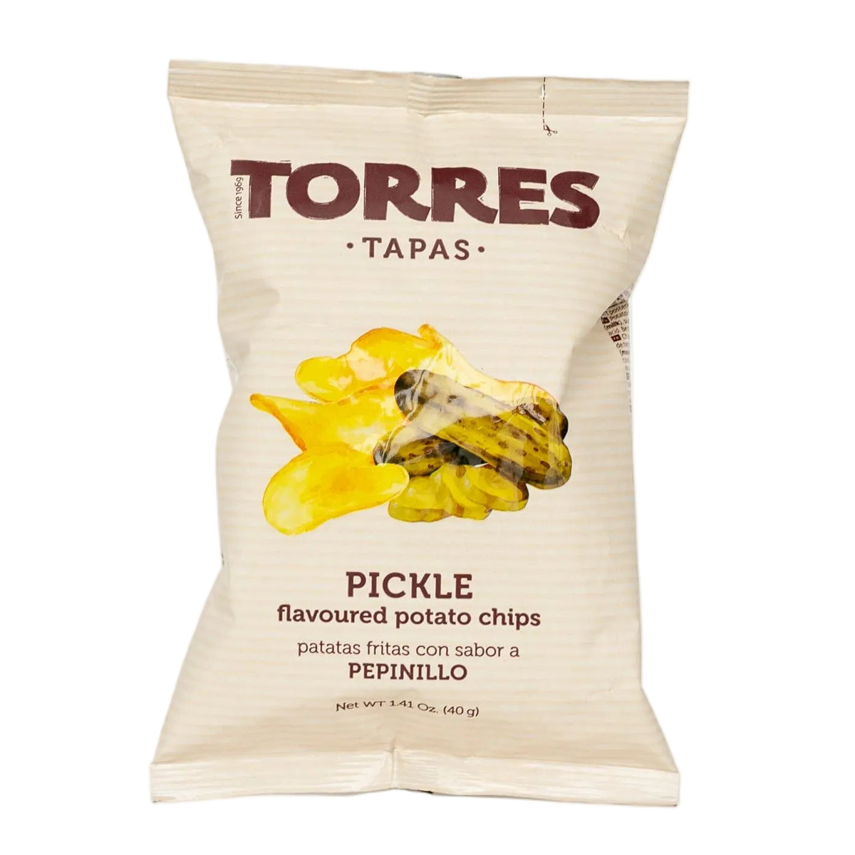 Chipsuri de Cartofi Torres Tapas cu Gust de Castraveți Murați, 40g