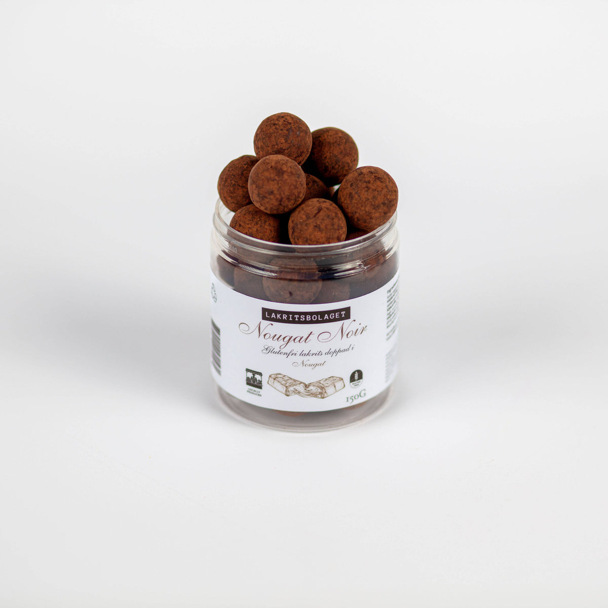 NOUGAT NOIR | Lemn dulce fără gluten cu nuga și cacao, 150gr Lakritsbolaget