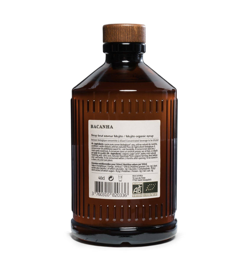 Sirop de Mojito crud - Organic, 400ml BACANHA