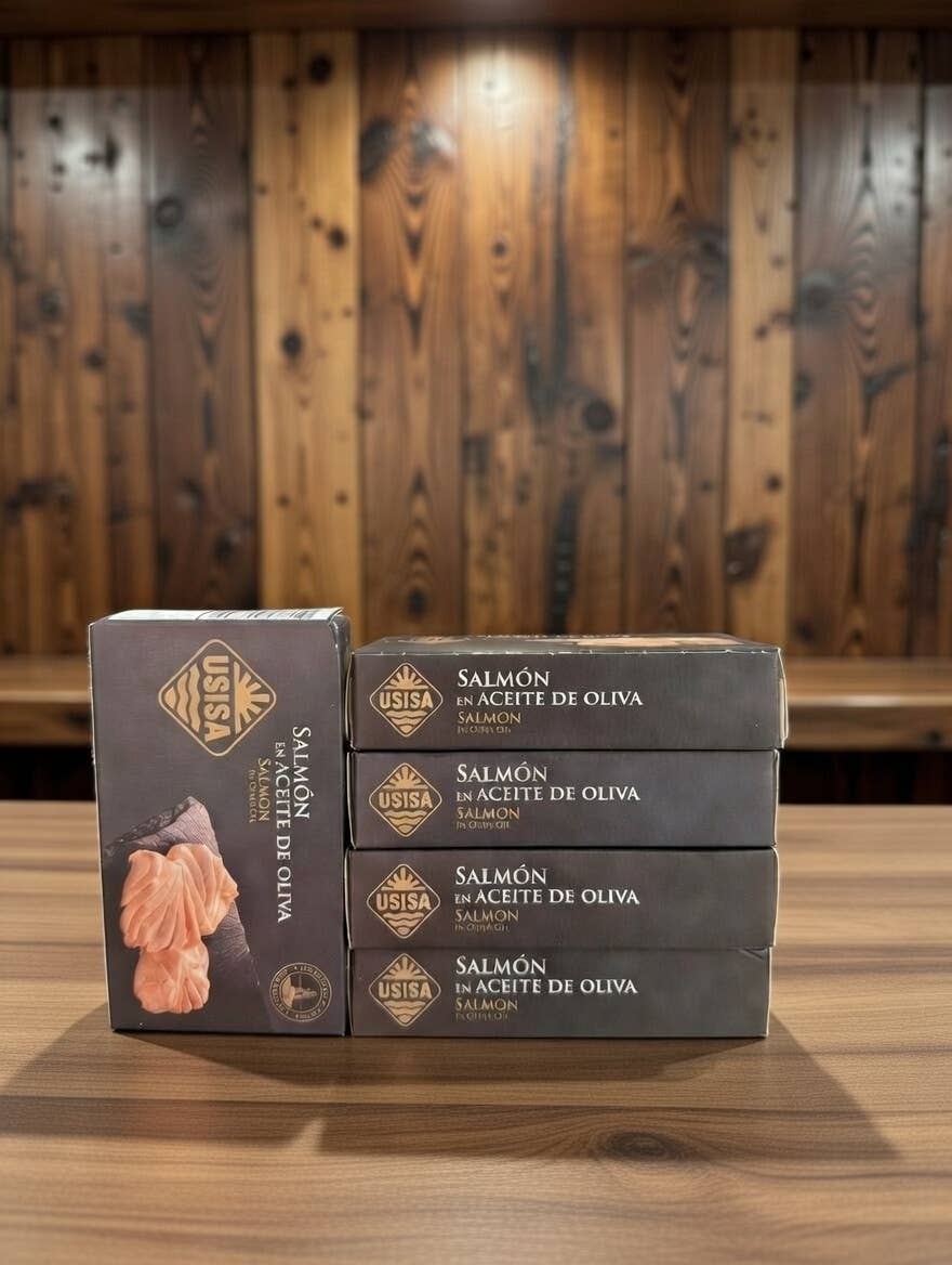 Somon în ulei de măsline, 85g USISA
