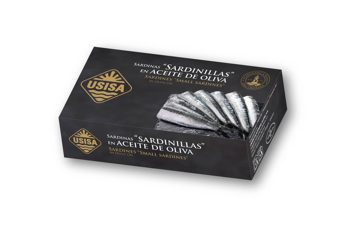 Sardine mici de coastă în ulei de măsline, 120 g USISA
