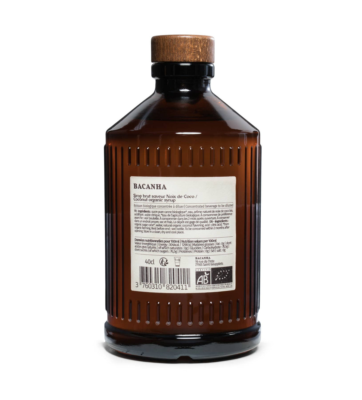 Sirop cu aromă naturală de Cocos - Organic, 400ml Bacanha