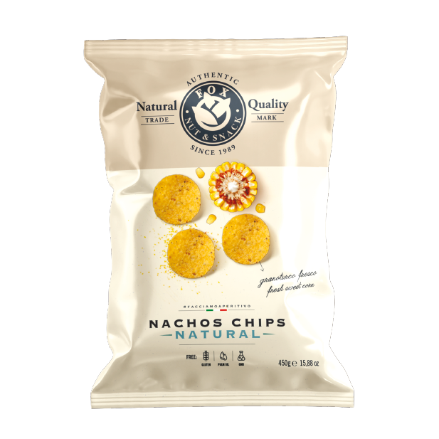 Chipsuri din Porumb Fox Nachos Naturale Sărate, 450g