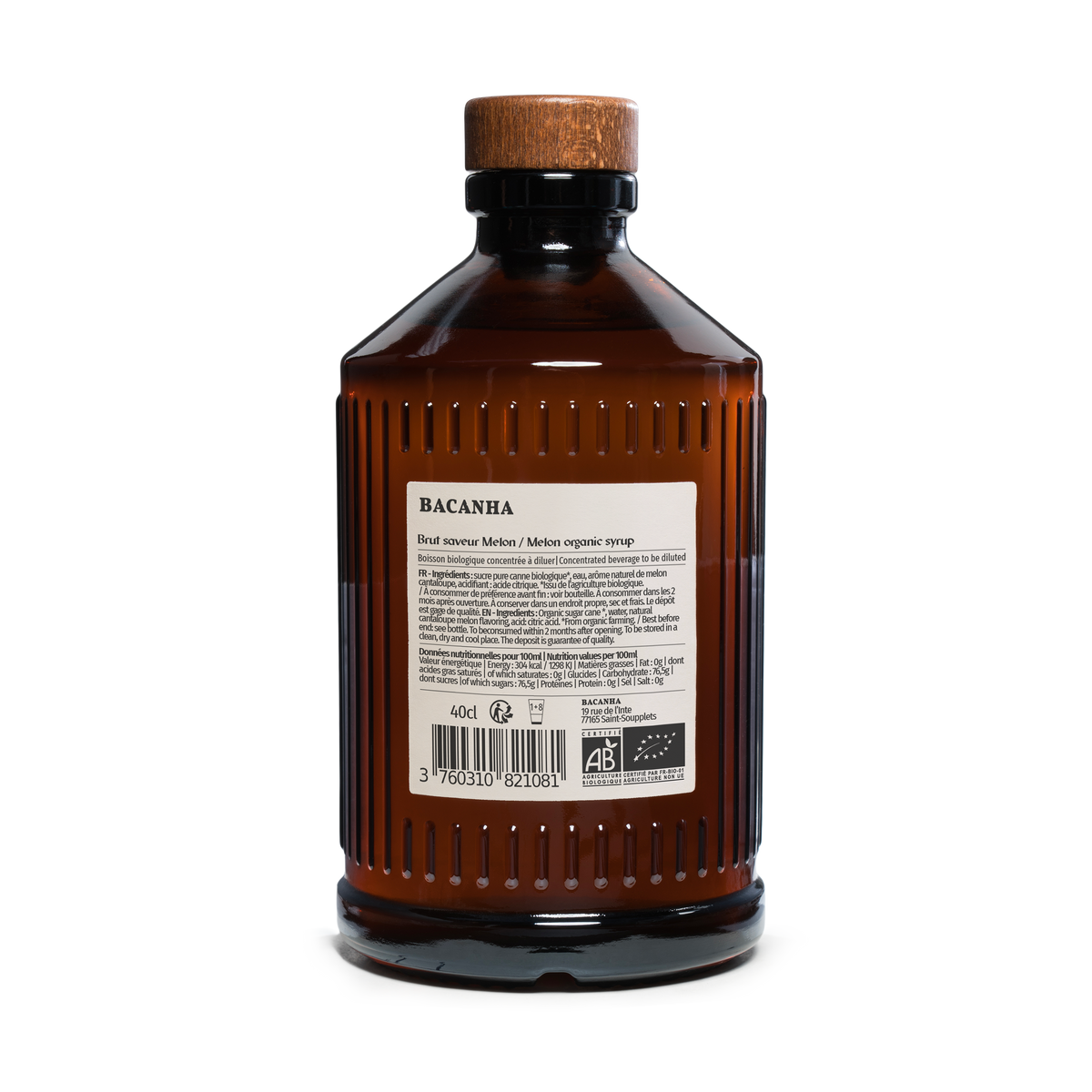 Sirop cu aromă naturală de pepene galben - Organic, 400ml Bacanha
