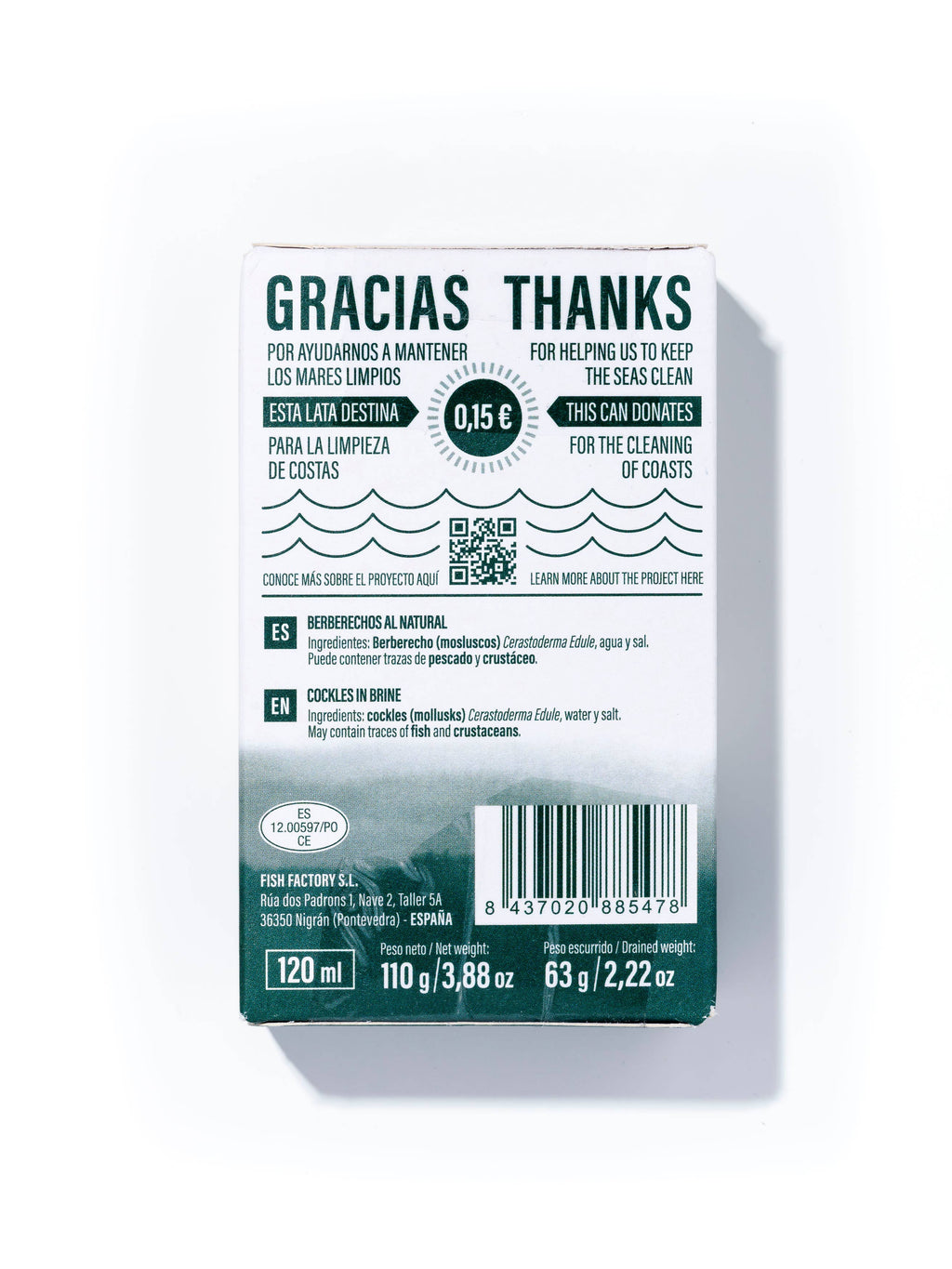 Scoici naturale (50-60 PIECES), 110 g Conservas Luliña