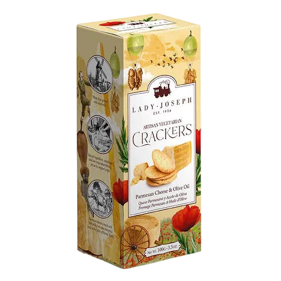 Crackers Artizanali Lady Joseph cu Parmezan și Ulei de Măsline, 100g