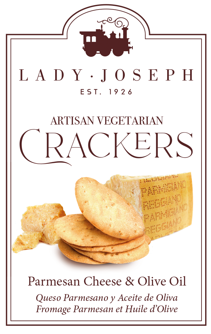 Crackers Artizanali Lady Joseph cu Parmezan și Ulei de Măsline, 100g
