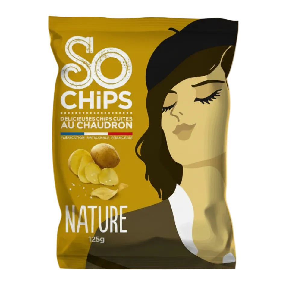Chipsuri de cartofi Nature (cu sare), 125g So Chips