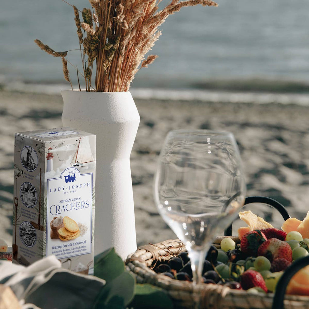 Crackers Vegani Artizanali Lady Joseph cu Sare de Mare din Bretania și Ulei de Măsline, 100g