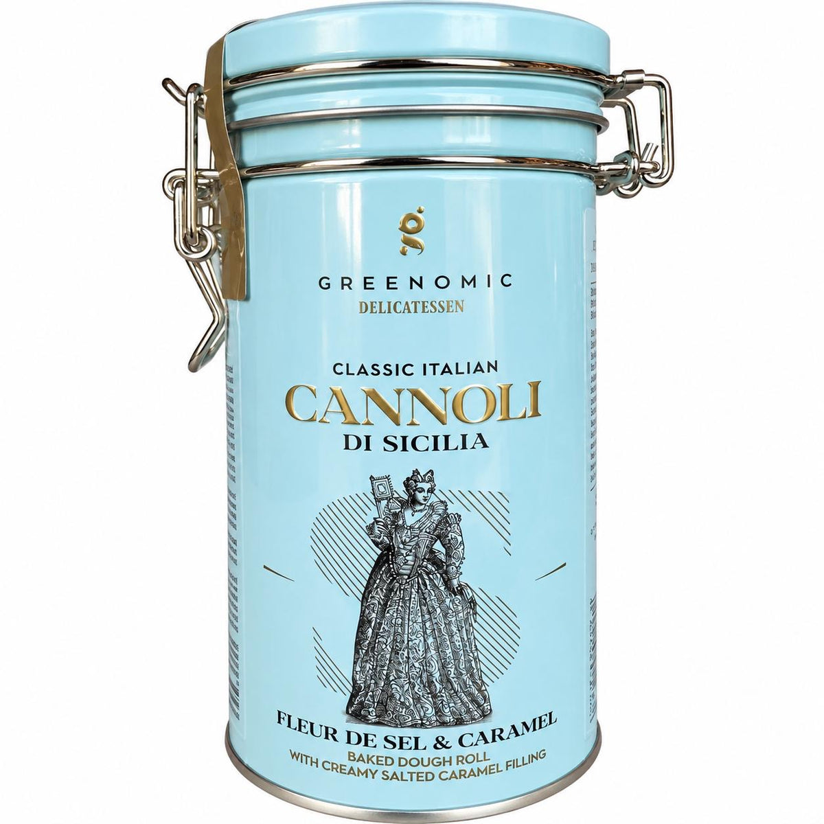 Cannoli sicilieni cu cremă de caramel sărat și floare de sare, 200g  Greenomic Delikatessen