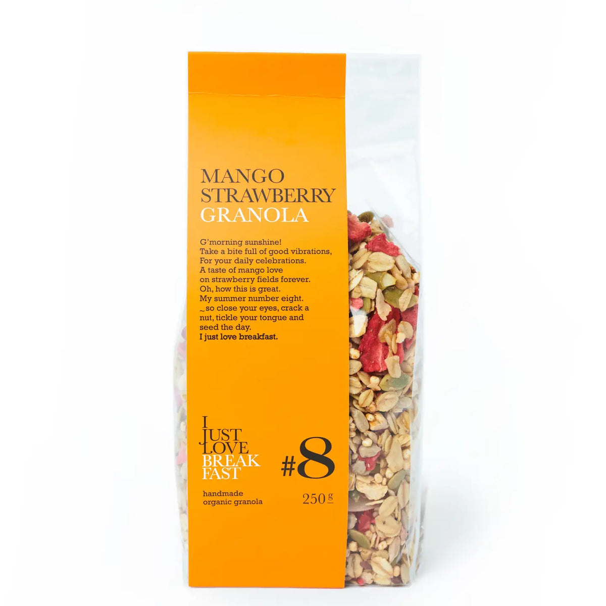 #8 Granola cu căpșuni și mango, 250gr  I Just Love Breakfast