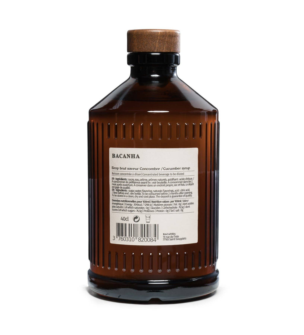 Sirop cu aromă naturală de castraveți - Organic, 400ml Bacanha