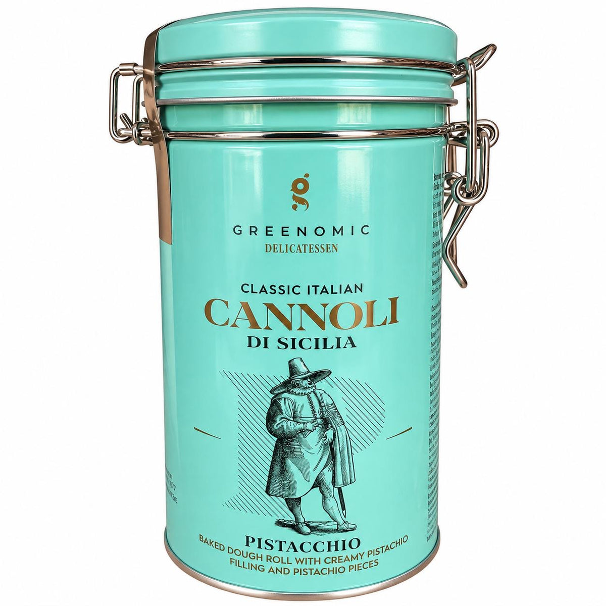 Cannoli sicilieni cu cremă și bucăți de fistic, 200g  Greenomic Delikatessen