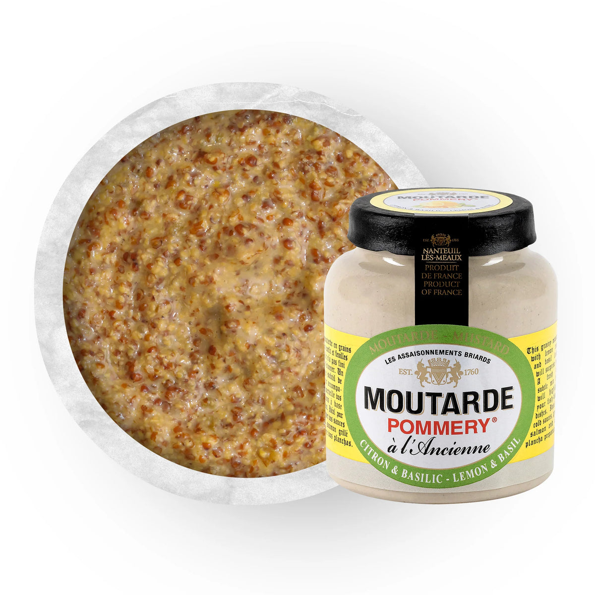 Muștar cu Lămâie și Busuioc Pommery 100g