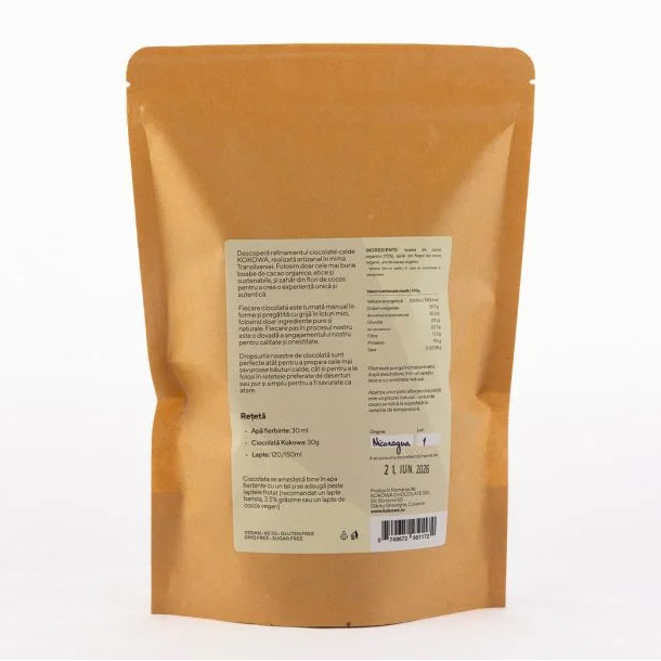 Ciocolata calda de specialitate Single Origin – 70% cacao, 210gr Kokowa