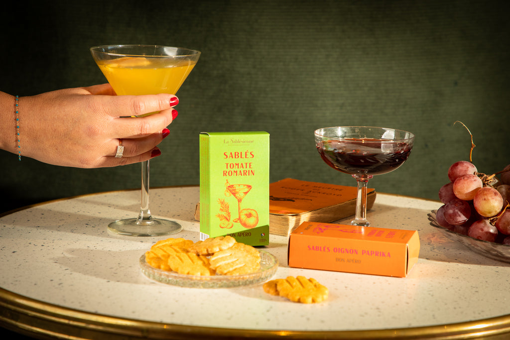 Biscuiți Artizanali Sablés Sărați cu Ceapă și Paprika Le Sablésienne, 40g