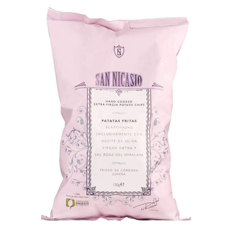 Chipsuri Premium sărate manual San Nicasio cu Ulei de Măsline Extravirgin, 150g