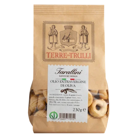 Taralli cu ulei de măsline extravirgin, 230g Terre dei Trulli