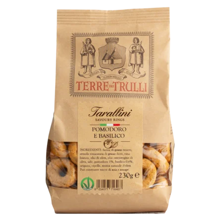 Tarallini cu roșii și busuioc, 230g – Terre dei Trulli