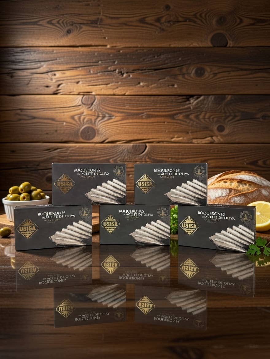 Anșoa de coastă în ulei de măsline, 120 g USISA