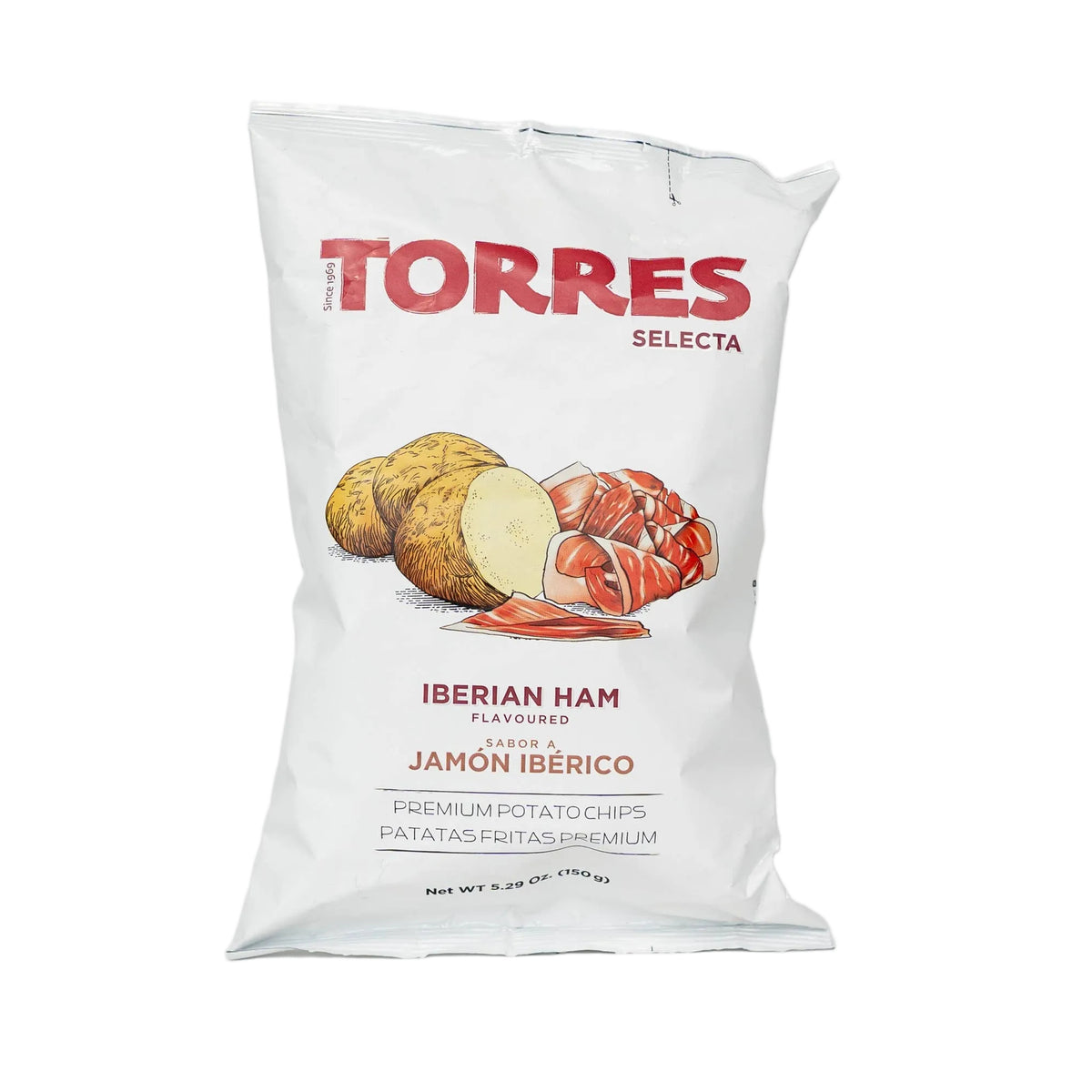 Chipsuri de Cartofi Torres Selecta cu Gust de Șuncă Iberică, 150g