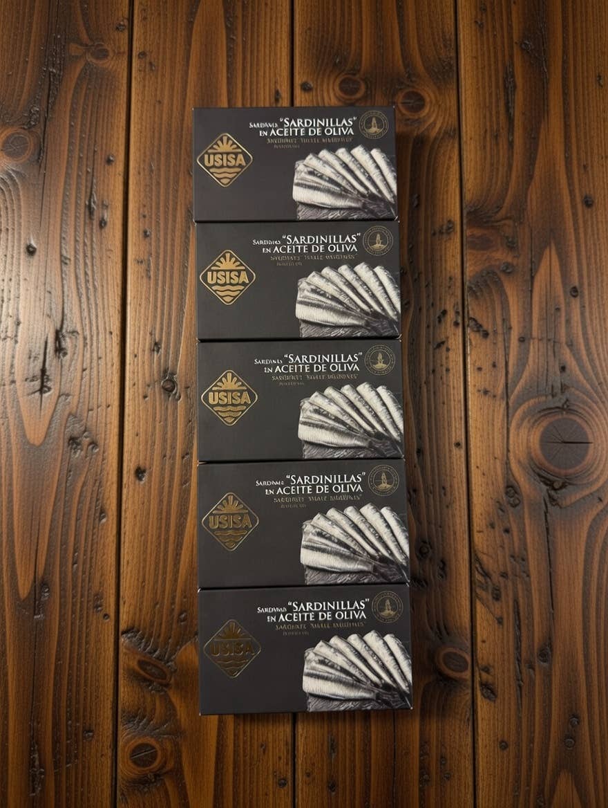 Sardine mici de coastă în ulei de măsline, 120 g USISA