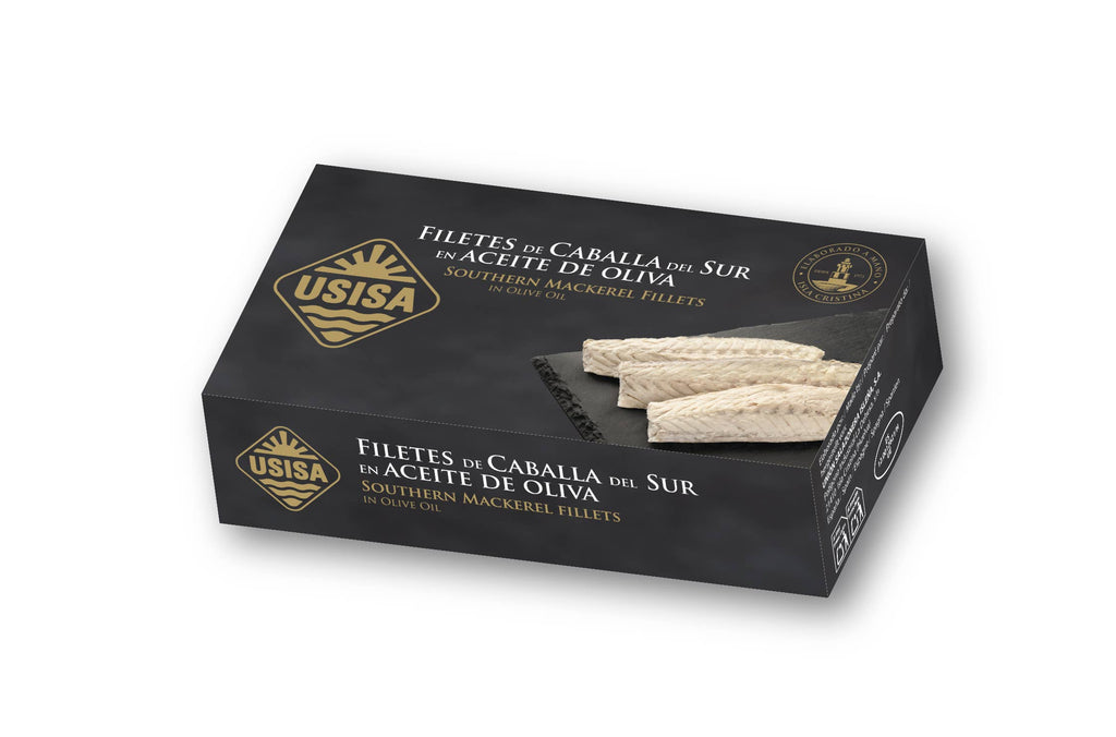Fileuri de macrou sudic în ulei de măsline, 120 g USISA