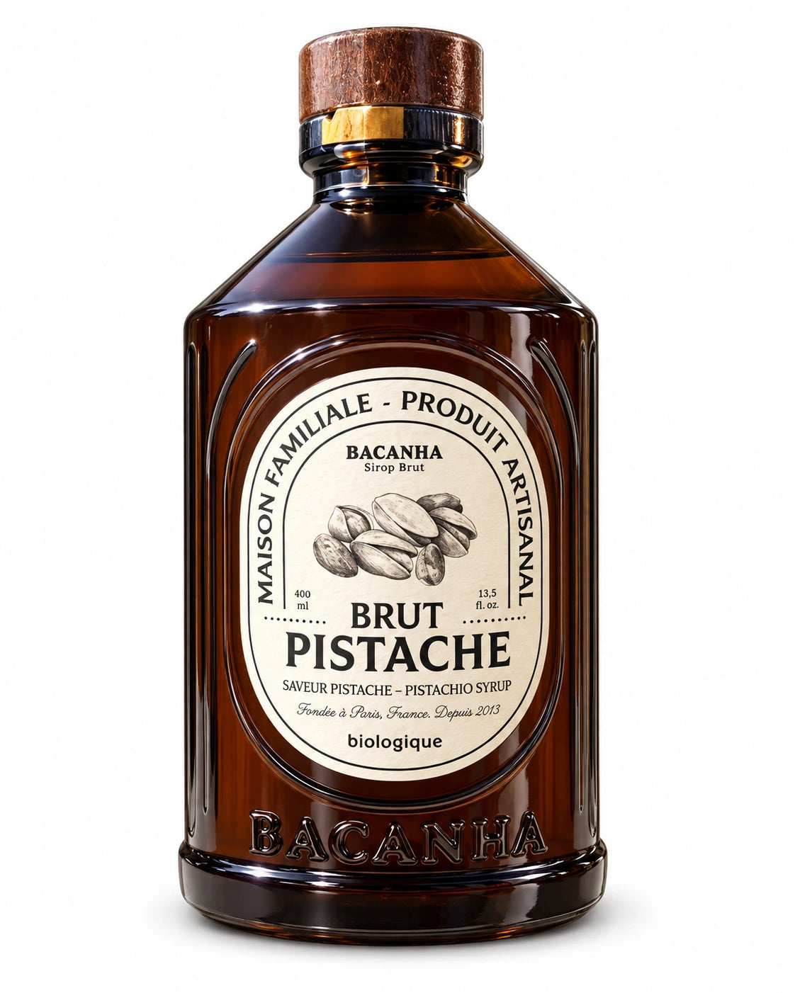 Sirop cu aromă naturală de fistic - Organic, 400ml Bacanha