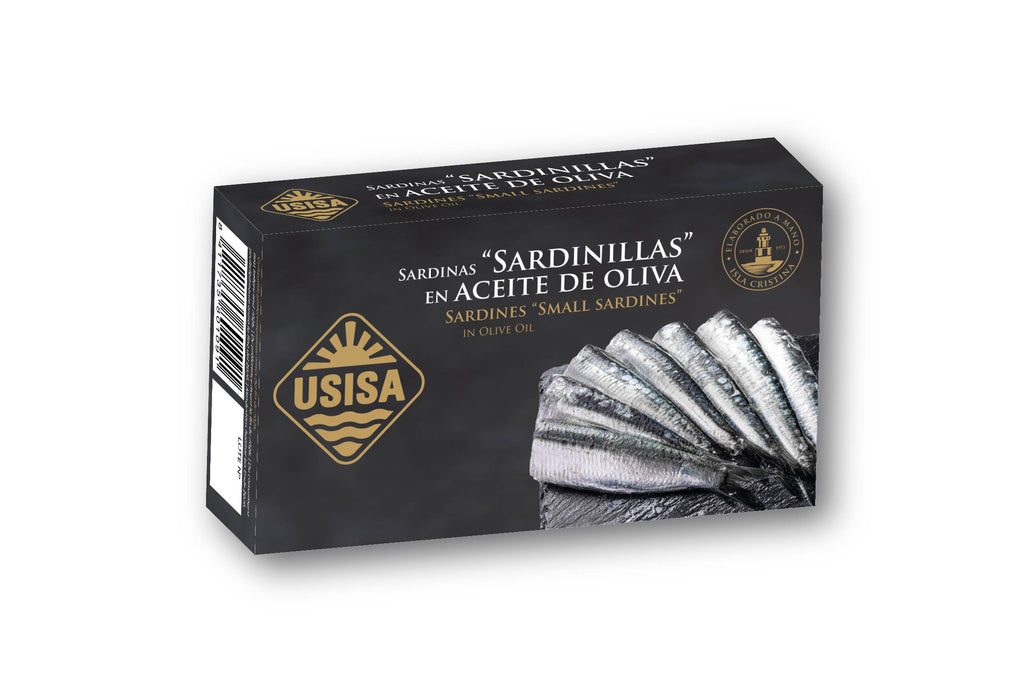 Sardine mici de coastă în ulei de măsline, 120 g USISA