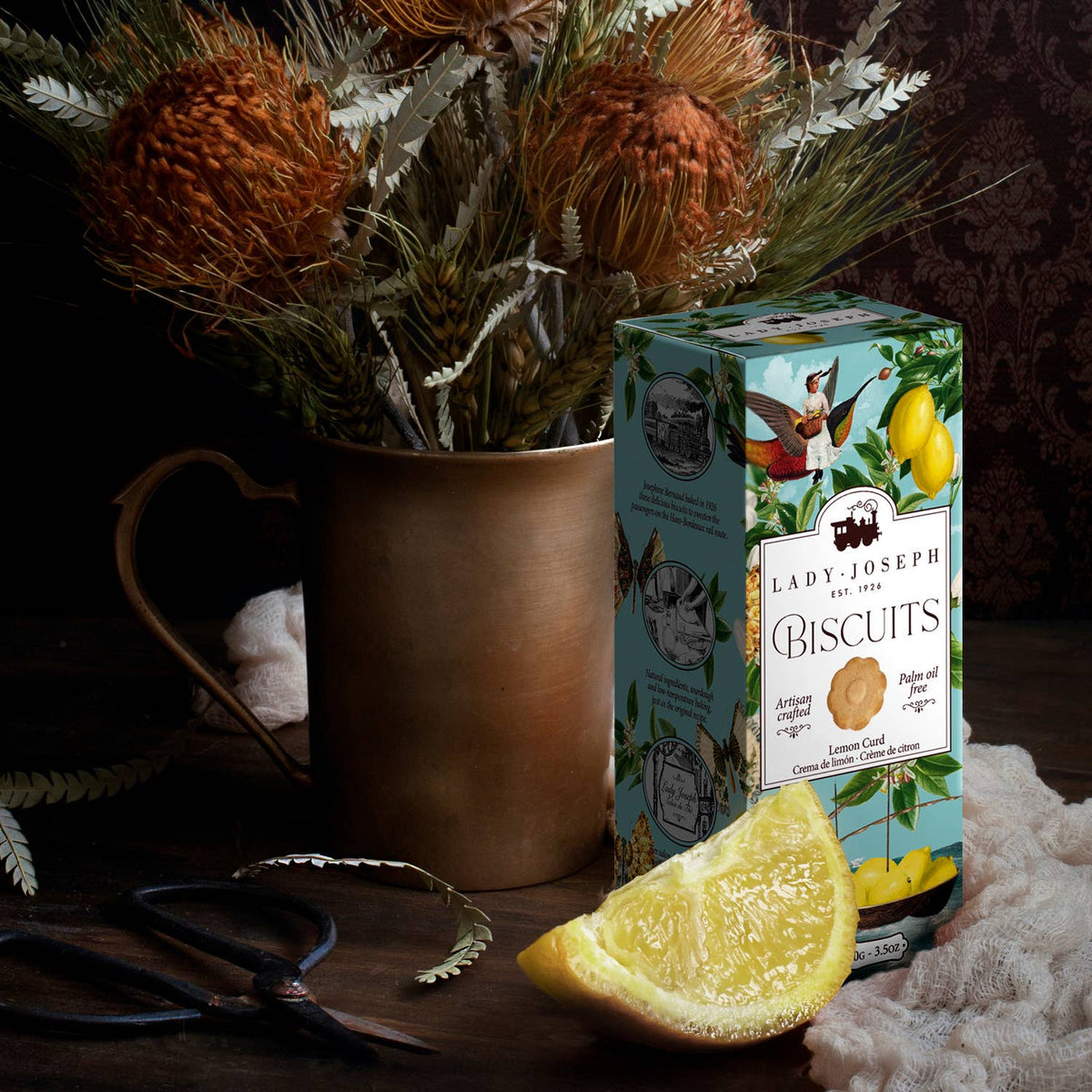 Biscuiți cu cremă de lămâie (dulci), 100gr Lady Joseph
