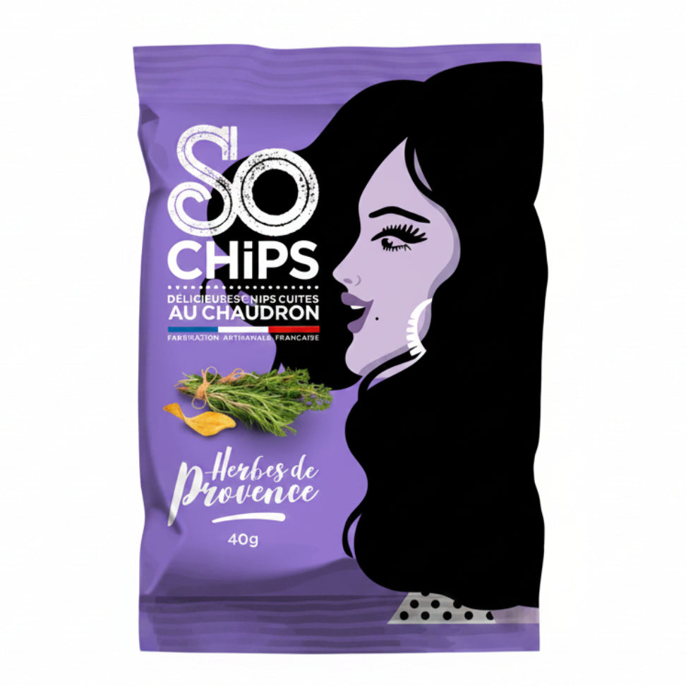 Chipsuri cu ierburi de Provence, 40g So Chips