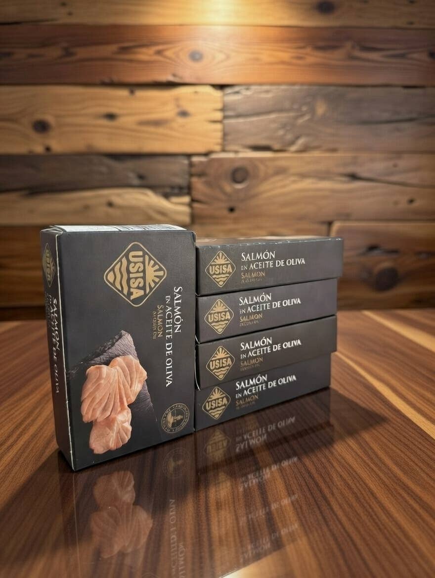 Somon în ulei de măsline, 85g USISA