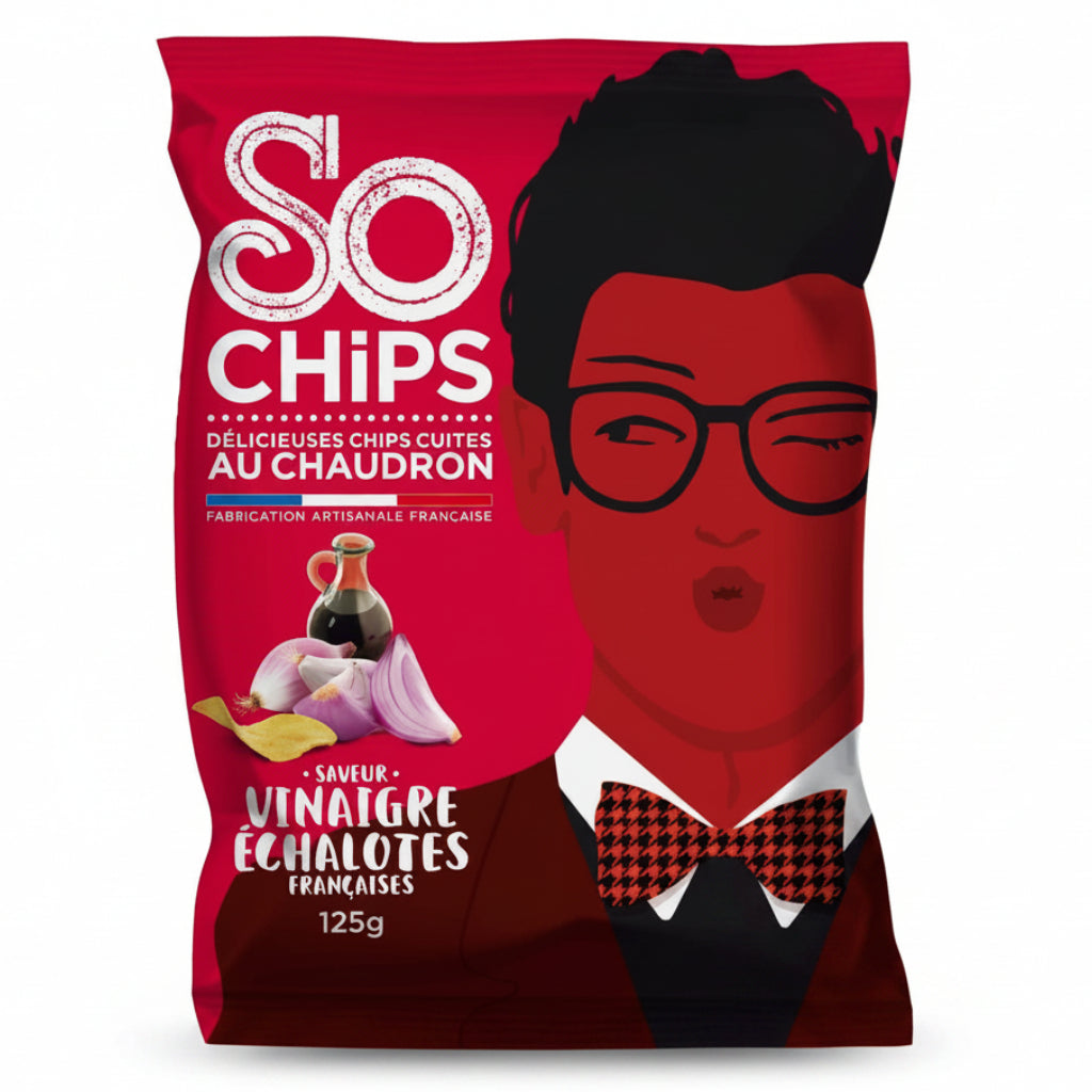 Chipsuri din cartofi cu șalotă și oțet 125g So Chips