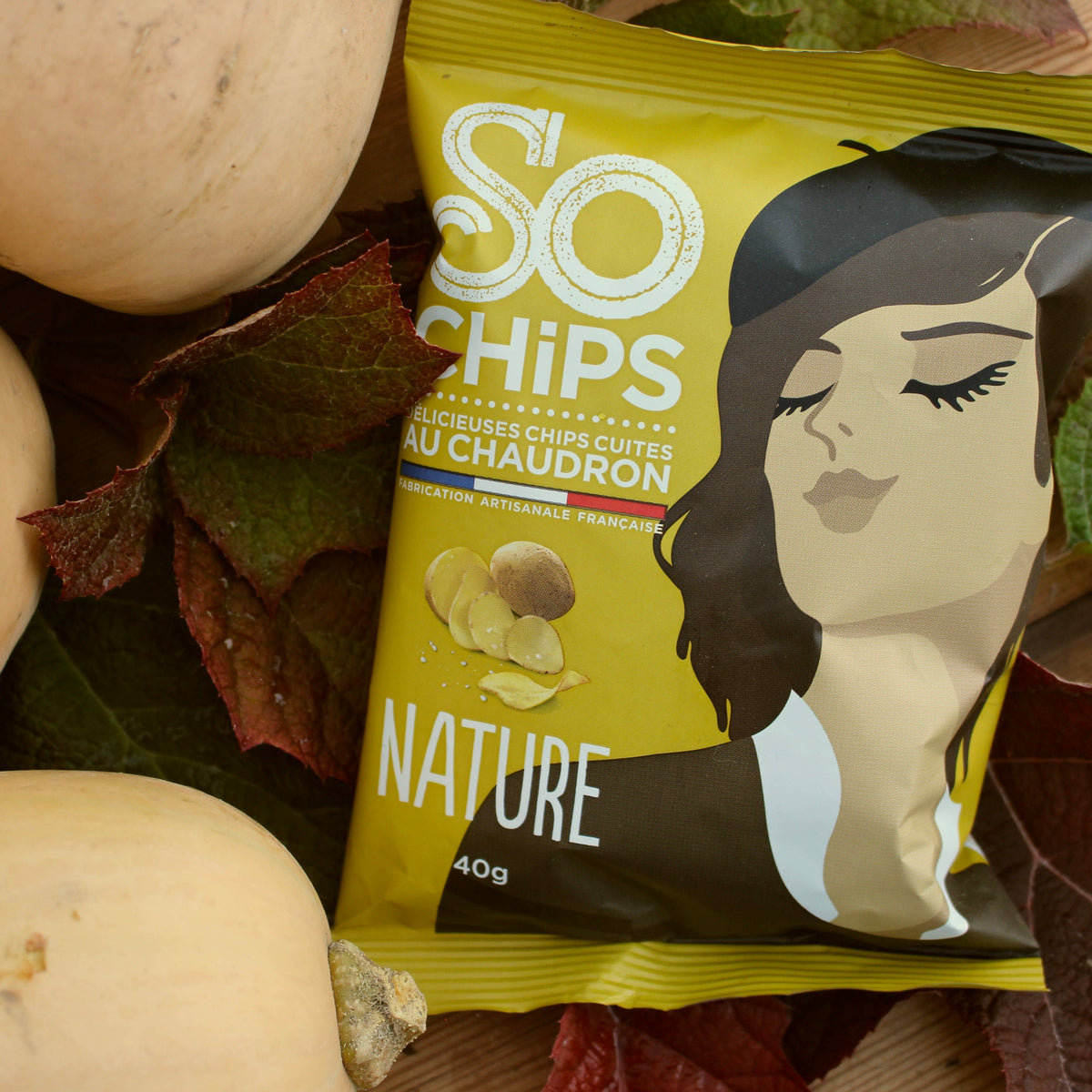 Chipsuri de cartofi Nature (cu sare), 40g So Chips