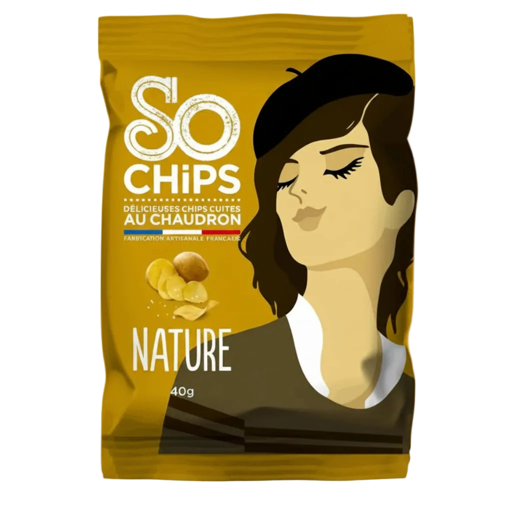 Chipsuri de cartofi Nature (cu sare), 40g So Chips